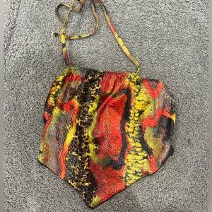 Snakeprint halter top